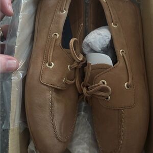 Sperry Tan Leather Boat Shoes